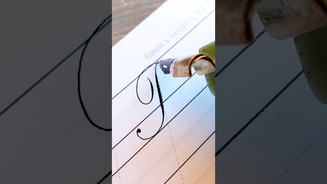 Capital B in Copperplate Calligraphy, part 2 of our Copperplate series