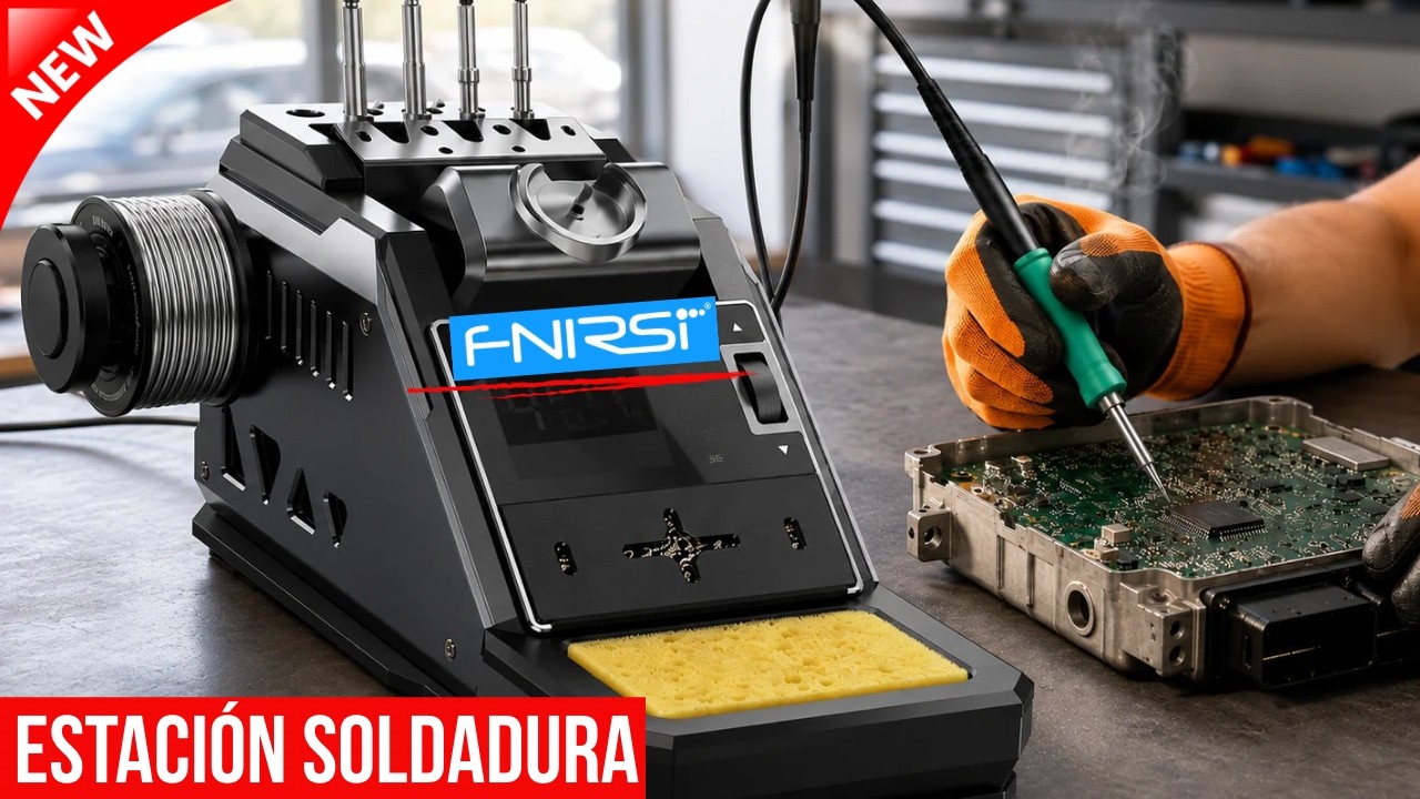 FNIRSI DWS-P2: estaci&oacute;n de soldadura port&aacute;til 100W recargable
