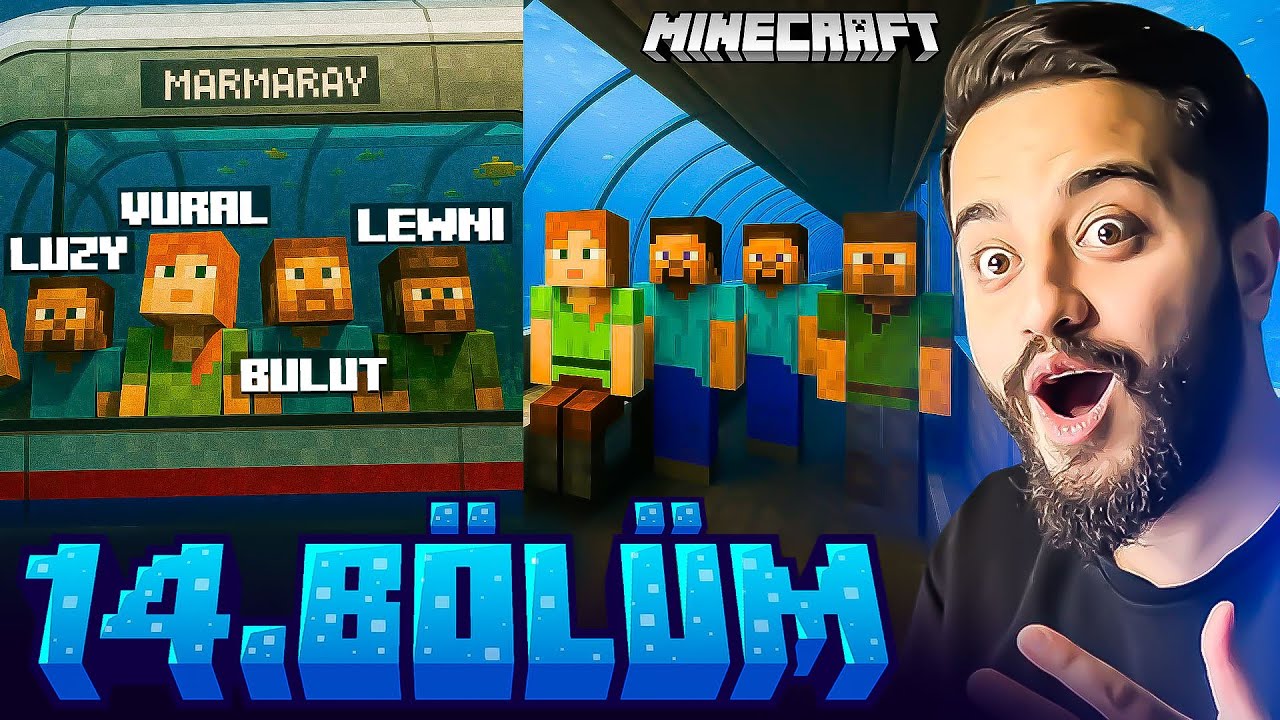 KÖYE MARMARAY METRO YAPTIK! SU ALTINDAN GİDİYOR! Minecraft S2 B14