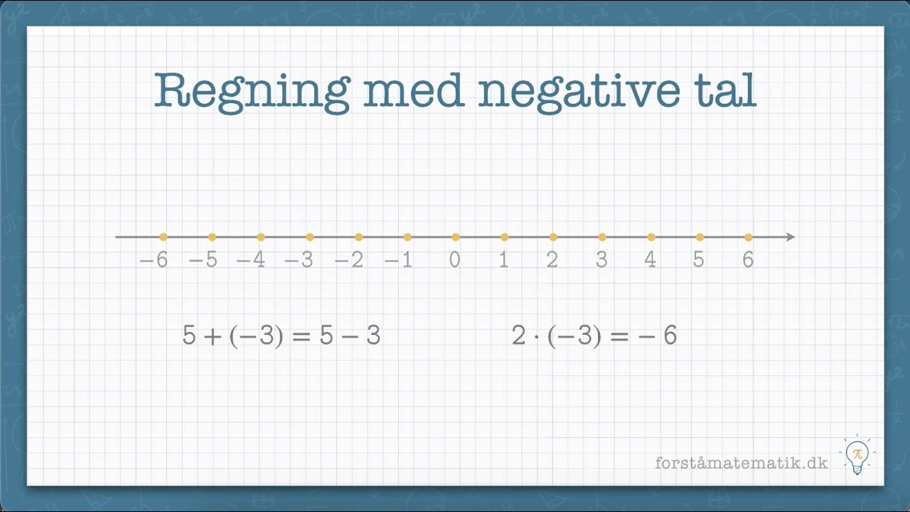 Regning med negative tal