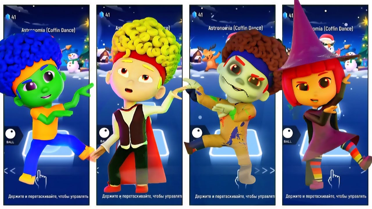 Halloween Dbillions Coffin Dance 🎃💀 | Tiles Hop Spooky Rhythm Challenge!