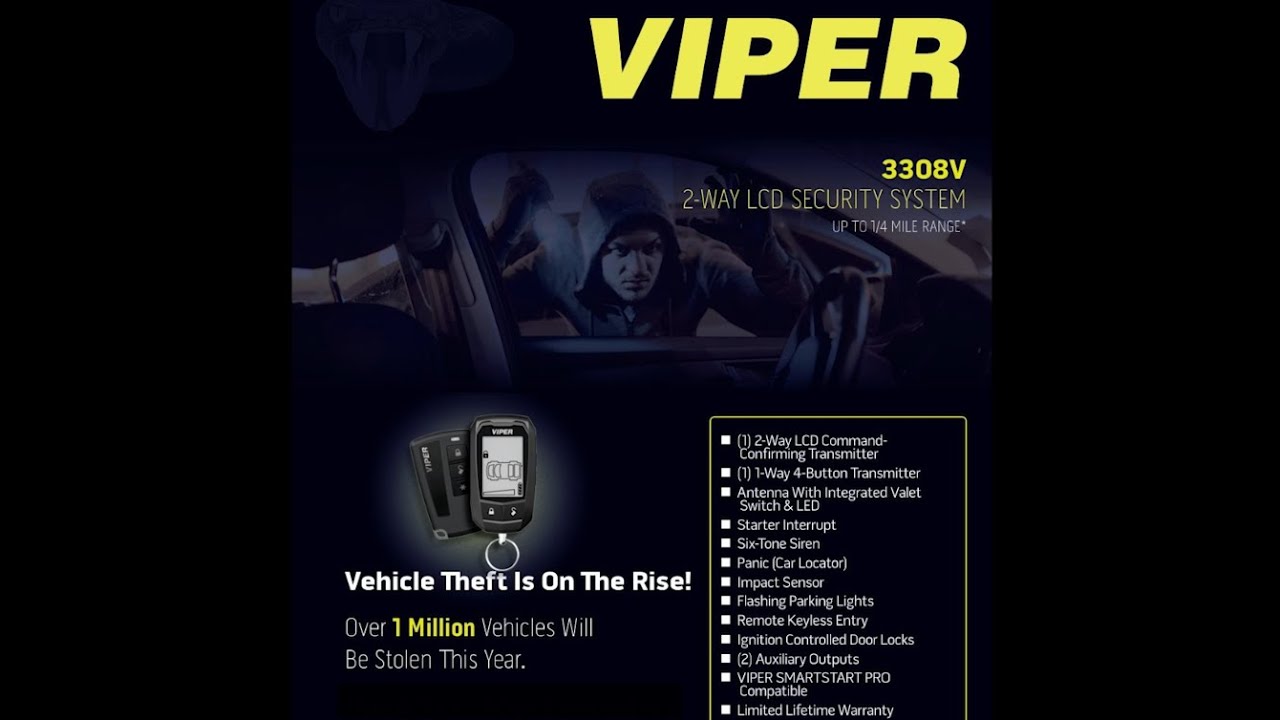 3308V - VIPER 2-Way LCD Security System