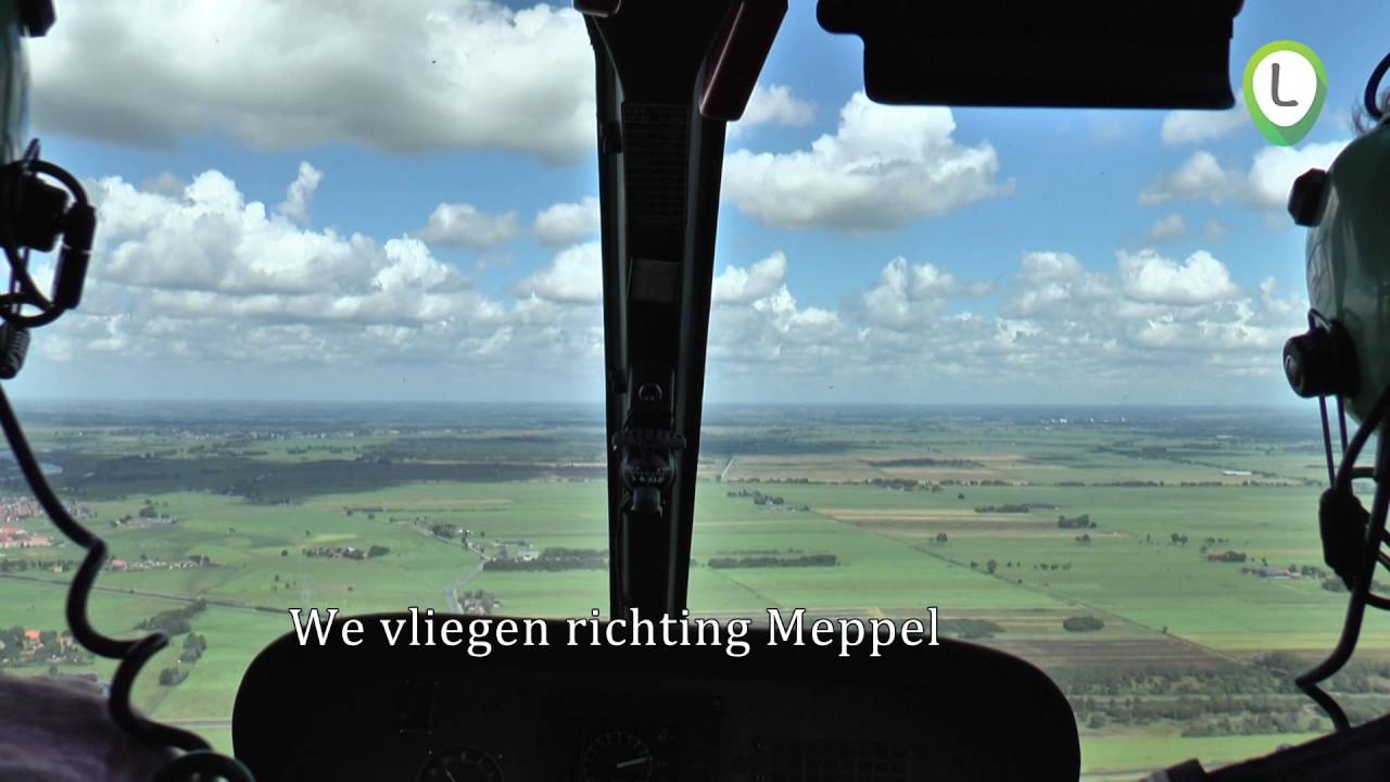 Helicoptervlucht boven Wezep, Zwolle, Meppel