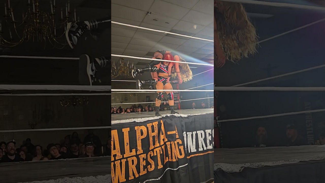clip of jody threat vs laynie luck vs maggie lee at alpha-1 wrestling (3/23/25)