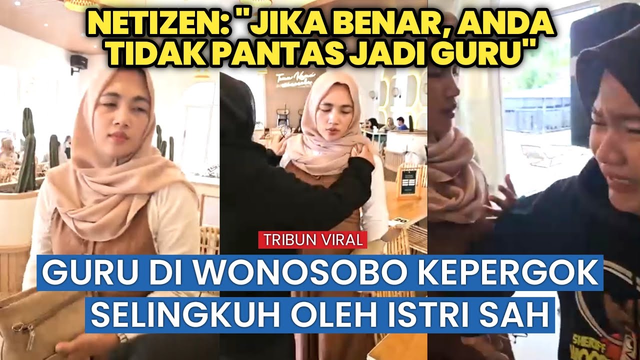 Wanita Diduga Guru di Wonosobo Kepergok Selingkuh di Kafe, Istri Sah Ngamuk!