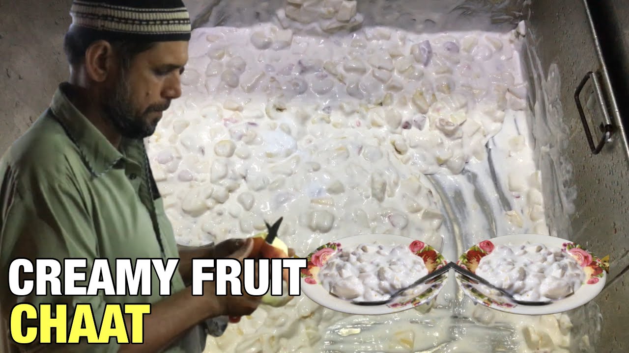 Shah Faisal Ki Mashoor Creamy Fruit Chaat |  Fruit Chaat | Street Food Karachi Pakistan