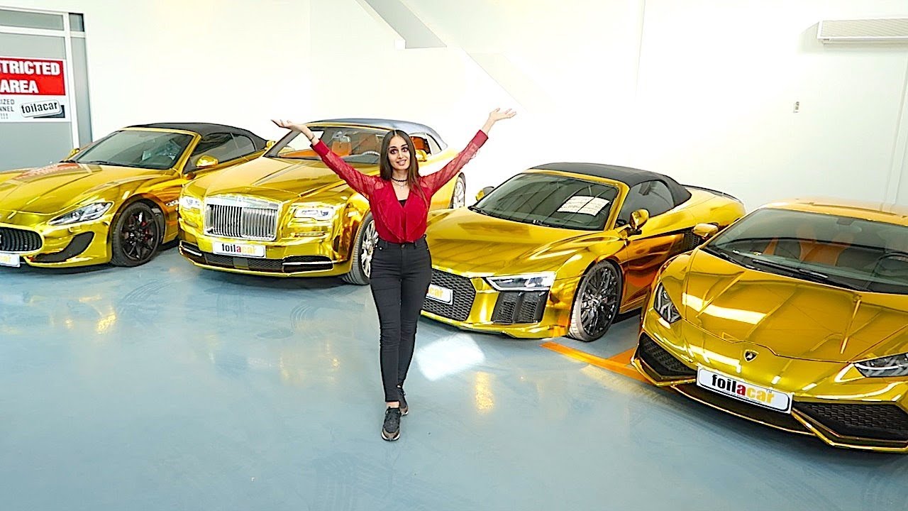 DUBAI’S RICHEST GOLD CAR COLLECTION !!!