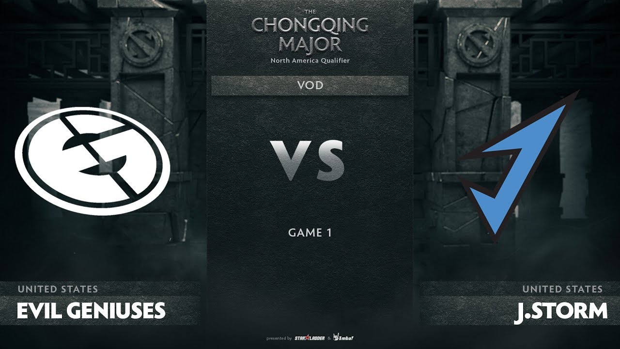 Evil Geniuses vs J.Storm, Game 1, NA Qualifiers The Chongqing Major
