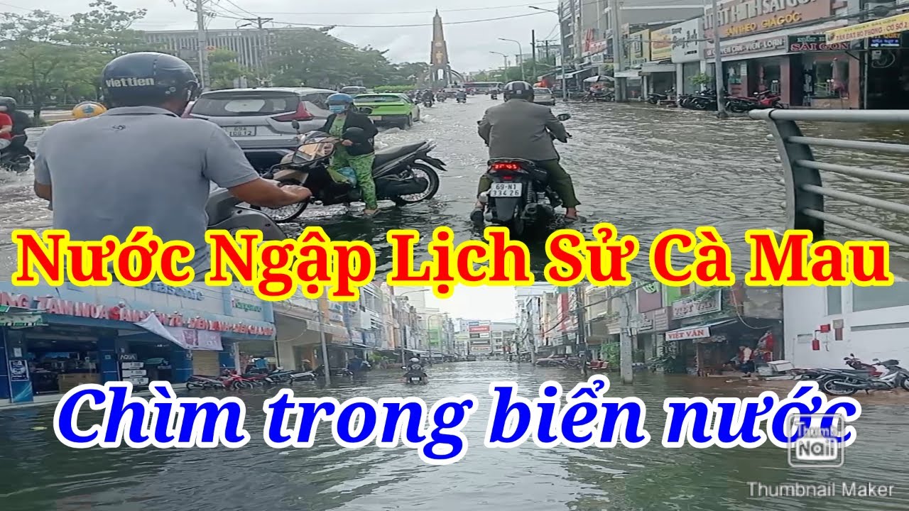 To&agrave;n Cảnh NƯỚC NGẬP LỊCH SỬ C&Agrave; MAU Ch&igrave;m Trong Biển Nước M&ecirc;nh M&ocirc;ng
