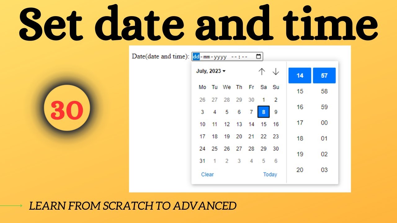 System date time picker in html: A complete Guide
