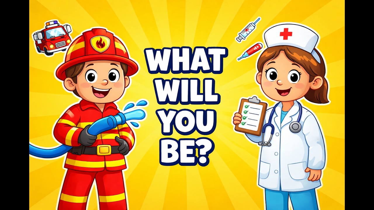 Jobs Song for Kids | What Do You Want to Be? 👩‍🚒👩‍⚕️