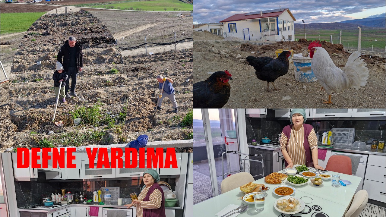 DEFNE BAHÇE AKTARIMINA YARDIMA GELDİ SEYİT USTAYLA VE İFTARA HAZIRLIK