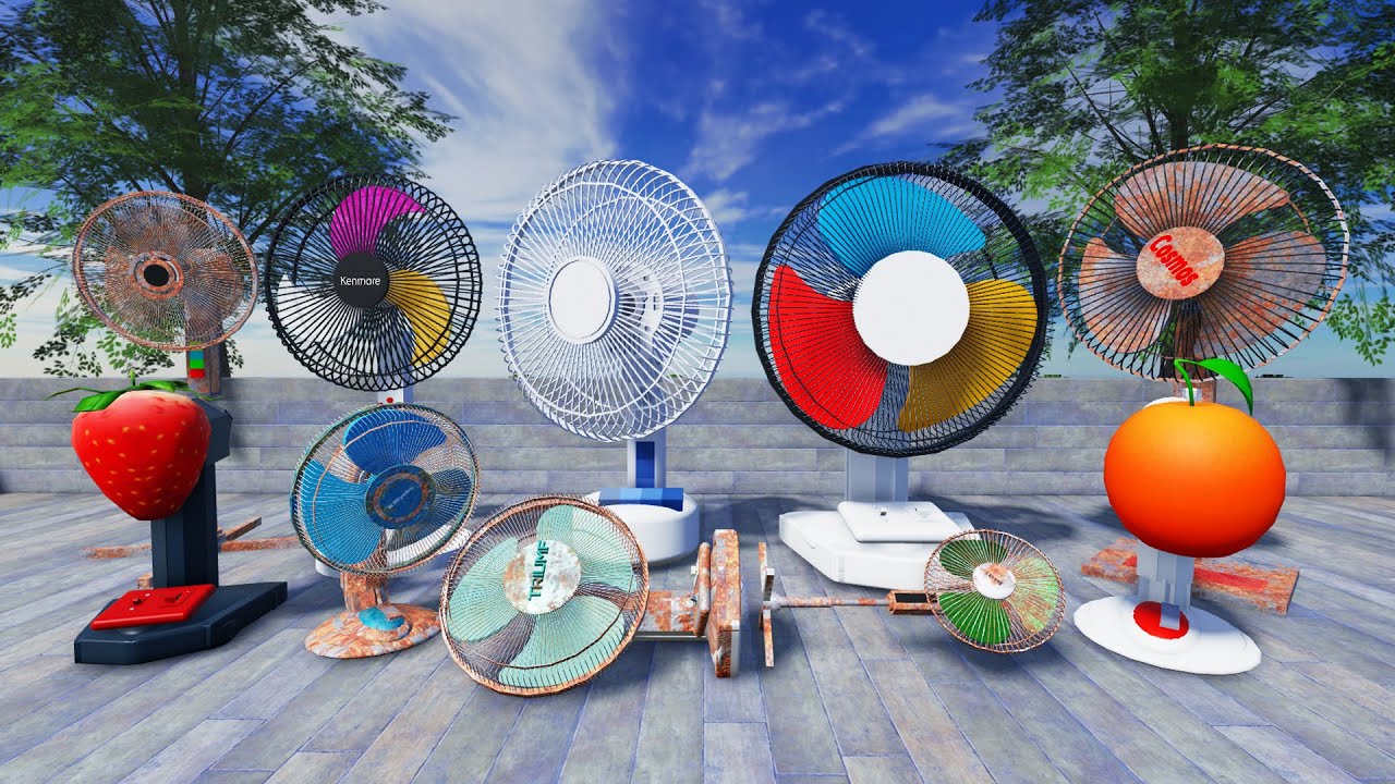 Rusty Fan Invention at Suburban House, Funniest Wobbly Fans