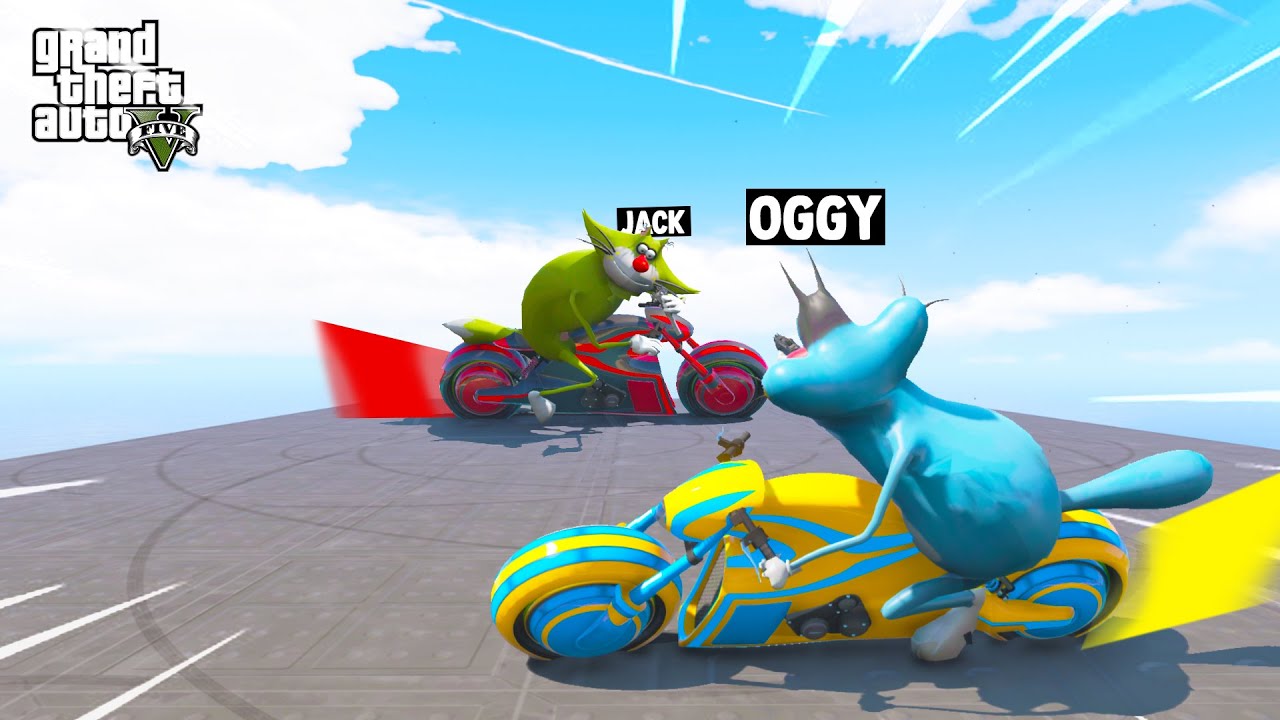 Oggy Fighting With Jack And Pink Panther In VILLAGE OF DEADLINE Racing Challenge😱! GTA5