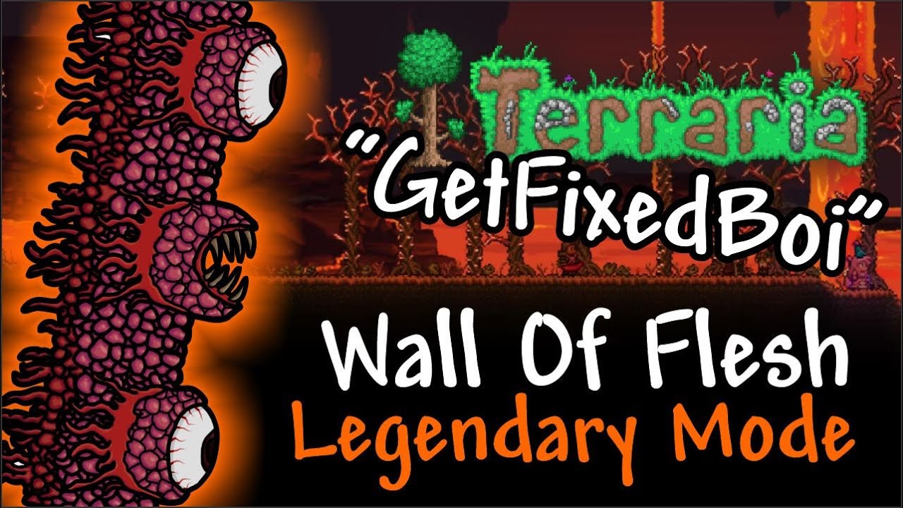 Wall of Flesh Boss Fight // Get Fixed Boi Legendary Master Mode // Terraria