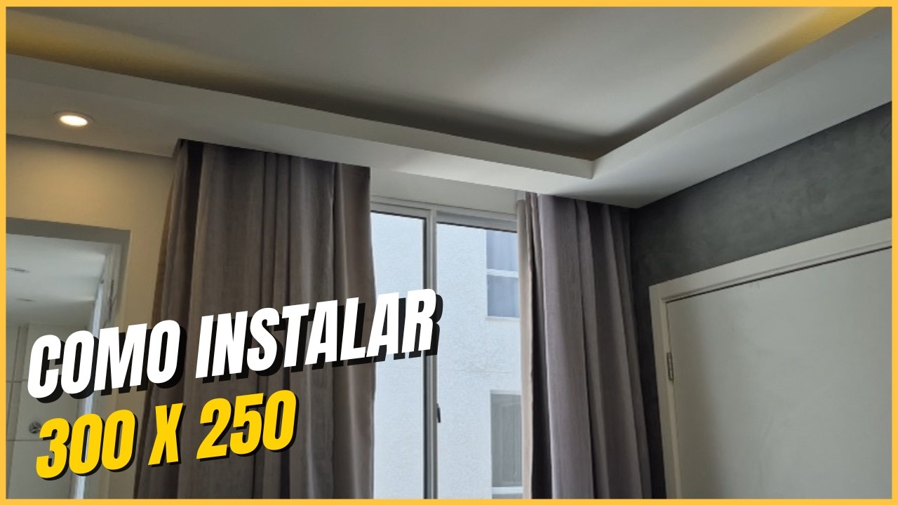 INSTALAR CORTINA DUPLA BLACKOUT 80% + TRILHO DUPLO SUÍÇO - PASSO A PASSO