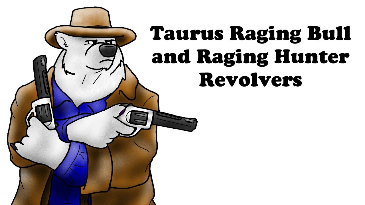 Taurus raging bull and hunter