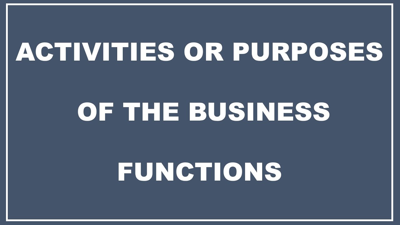 GRADE 10 BUSINESS STUDIES  TERM 1 ACTIVITIES OF BUSINESS FUNCTIONS