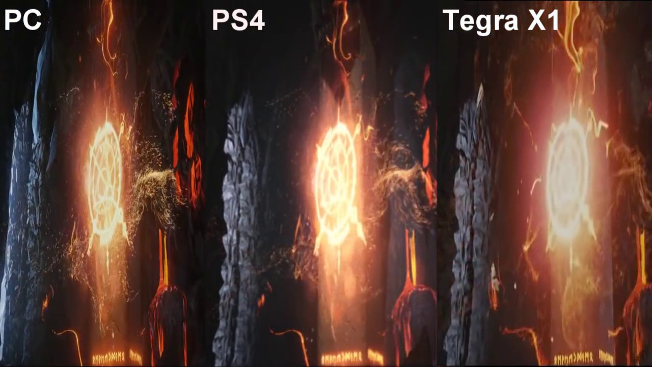 Unreal Engine 4 Elemental Demo - PC vs PS4 vs Tegra X1 (NVIDIA Shield TV)