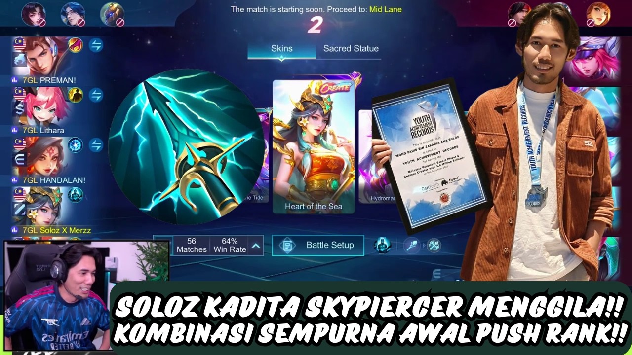 SOLOZ KADITA SKYPIERCER MENGGILA!! KOMBINASI SEMPURNA AWAL PUSH RANK!!