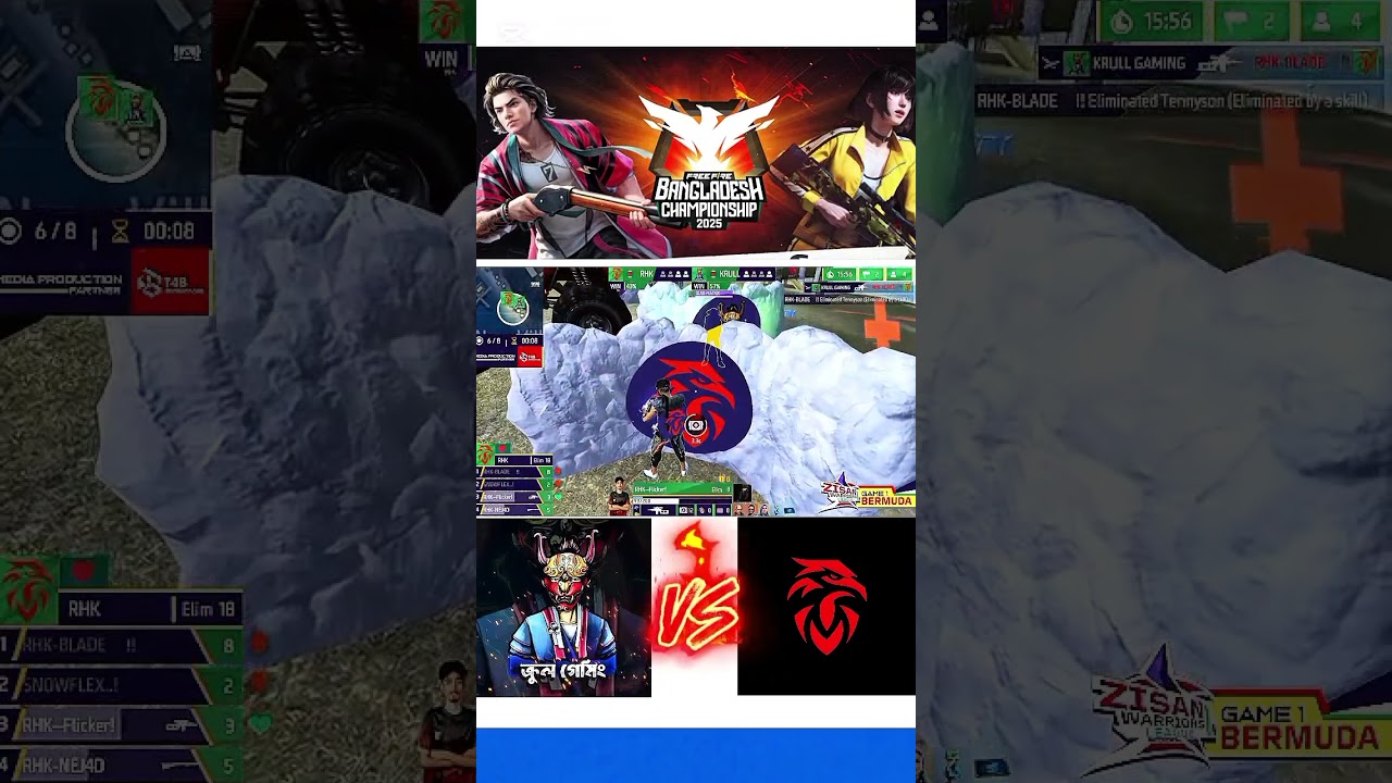 RHK vs KRULL Gaming.  Head To Head Battle.  #freefire #garenafreefire #esports