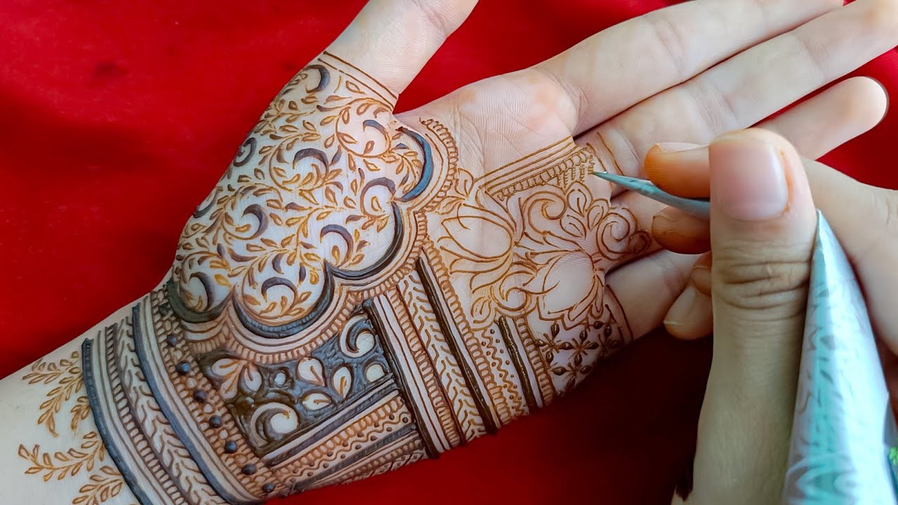 Intricate Semi Bridal Mehndi Design | Meher's Henna
