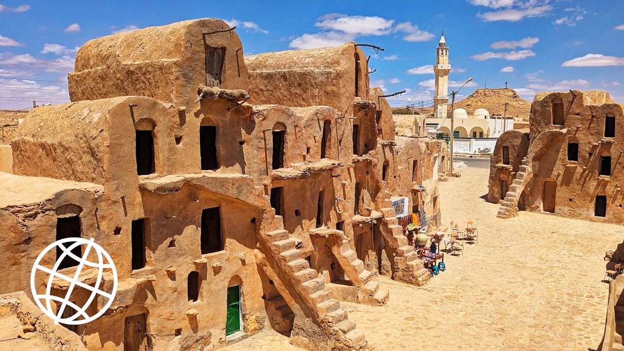 Deep South Tunisia: Desert Landscapes, Ksour, Mountain Oases & Berber Villages  [Amazing Places 4K]