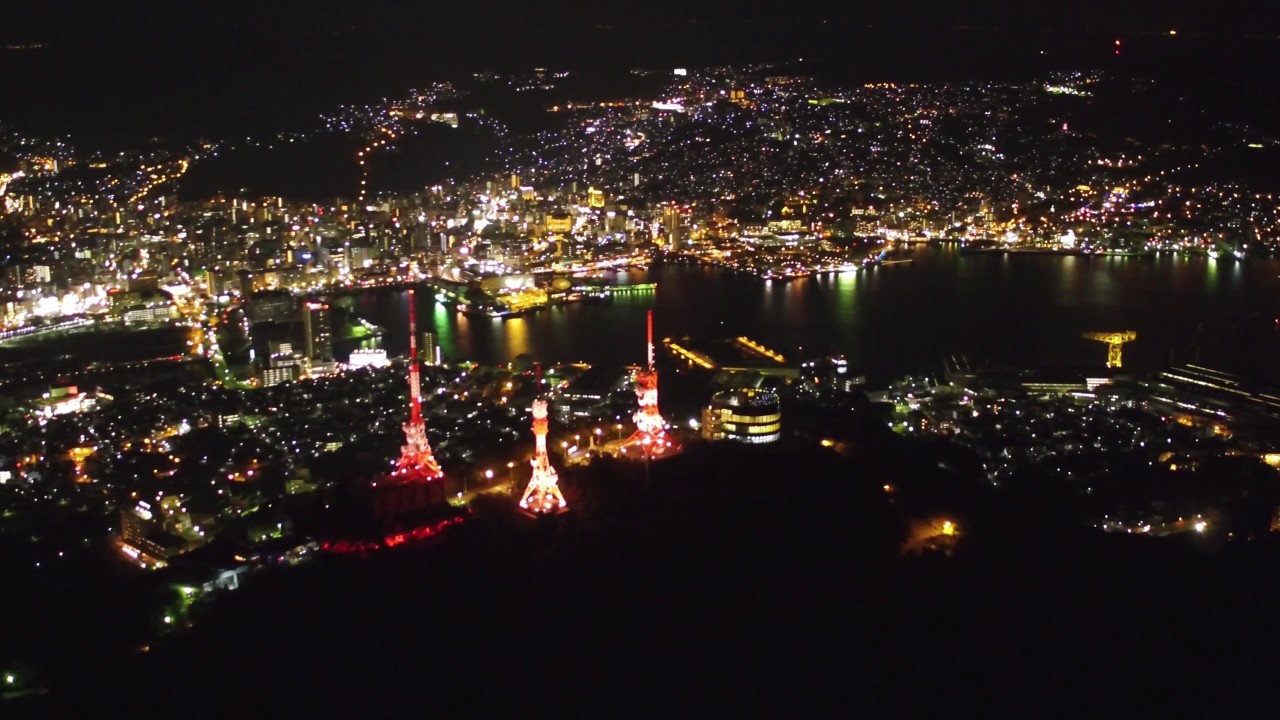 【空撮】長崎稲佐山夜景【4K】