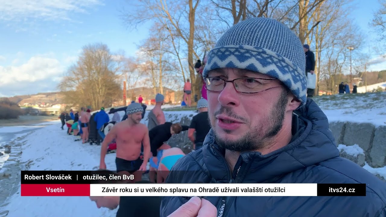 Vset&iacute;n: Z&aacute;věr roku si u velk&eacute;ho splavu na Ohradě už&iacute;vali vala&scaron;&scaron;t&iacute; otužilci