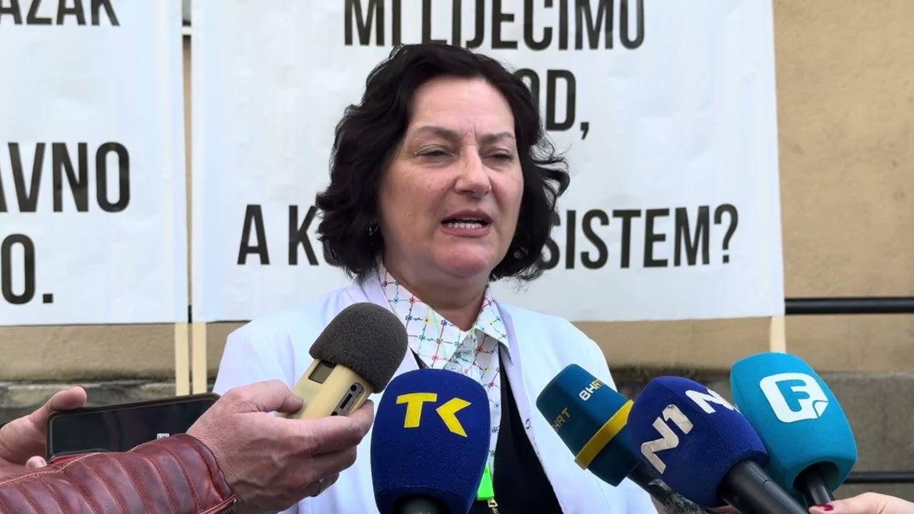 Protesti: Elvira Konjić, Predsjednica Strukovnog Sindikata doktora medicine i stomatologije TK