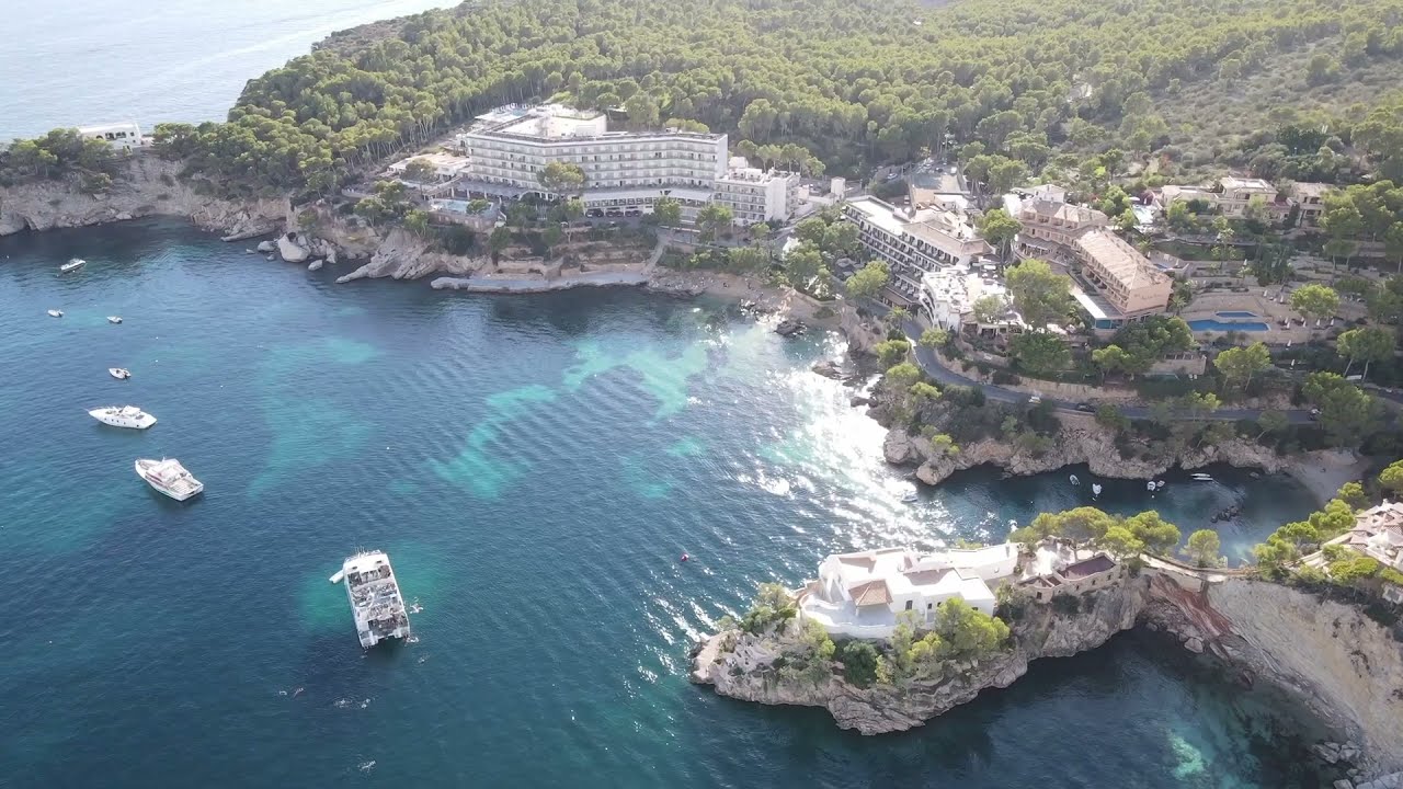 Drohnen Flug Mallorca , Cala Fornells , Paguera , Platja Palmira - Tora - Romana
