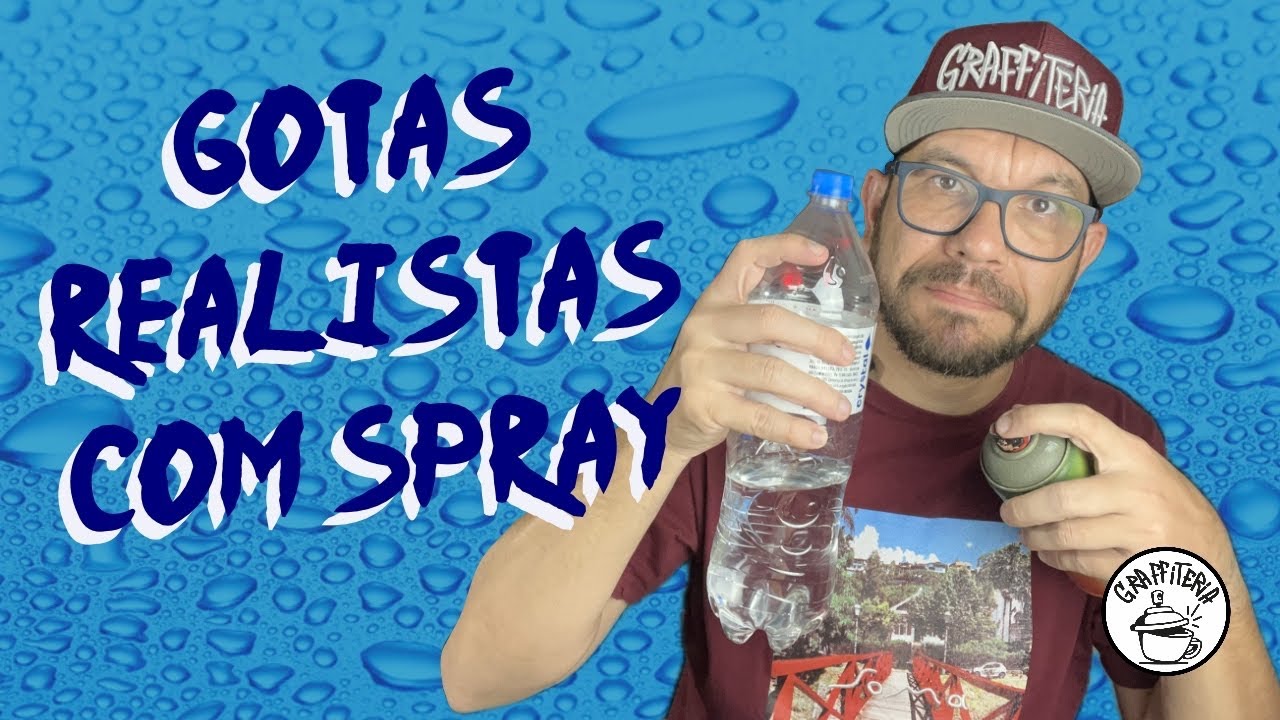 Gotas de água realista com spray - dicas de graffiti