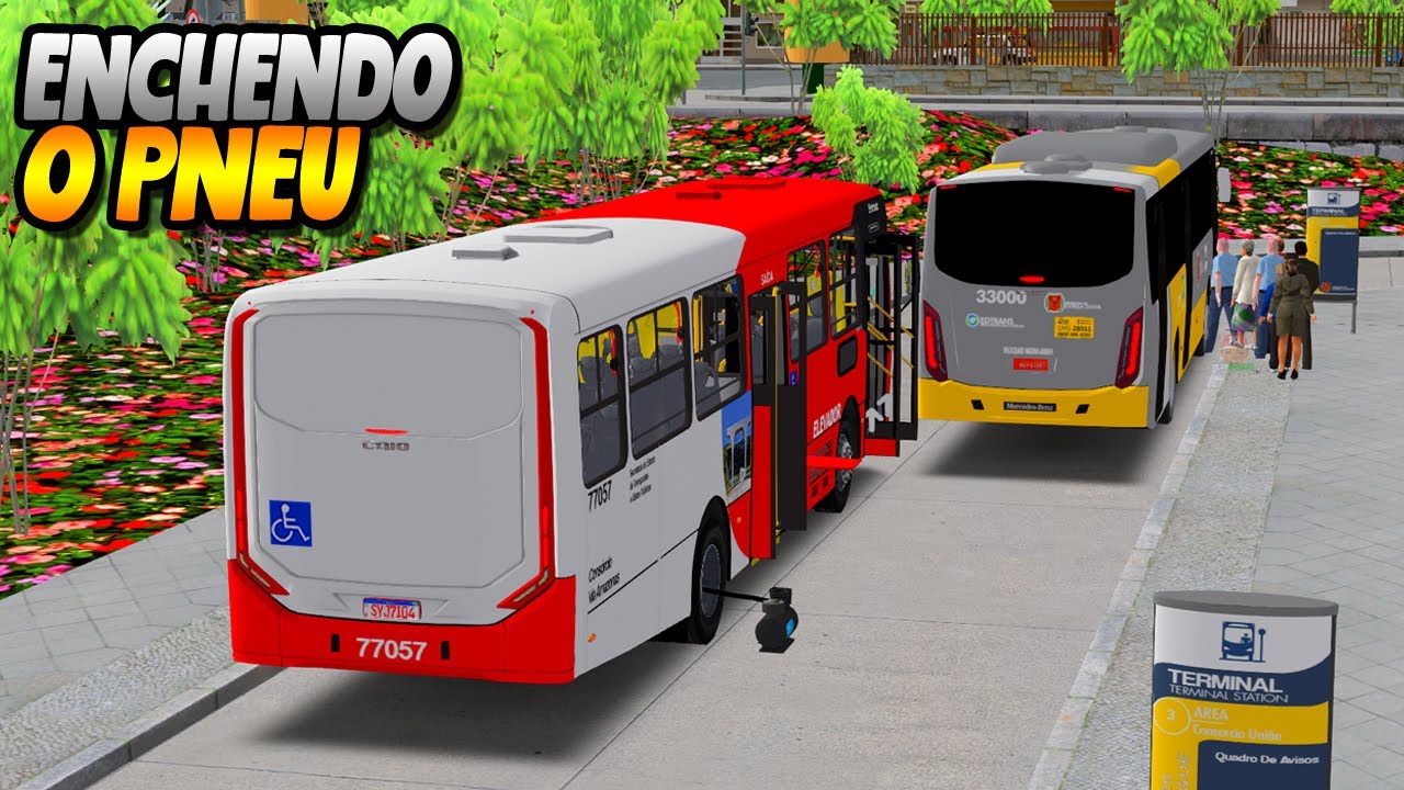 TIVE QUE ENCHER O PNEU DO ONIBUS NO TERMINAL!