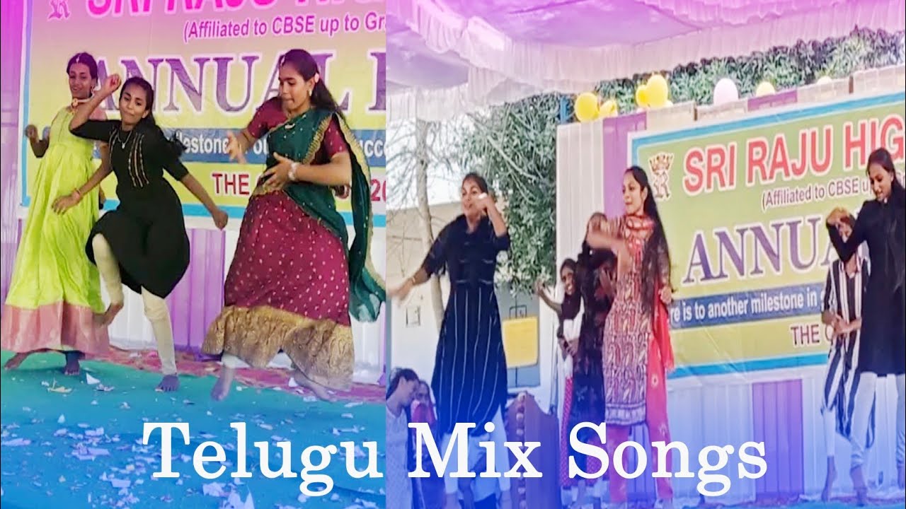Best Telugu Mix songs dance by SSC Students | #Telugumixsongs | Sri Raju CBSE School | 🔥full dance🔥