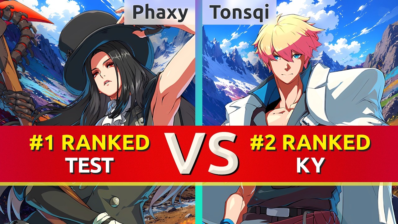GGST ▰ Phaxy (#1 Ranked Testament) vs Tonsqi (#2 Ranked Ky). High Level Gameplay