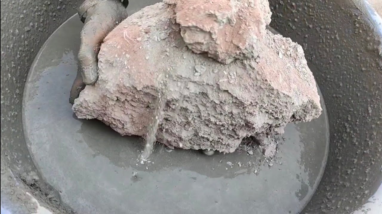Asmr | Dusty crunchy sand cement + white stones water 💦 crumbling satisfying asmr by asasmr