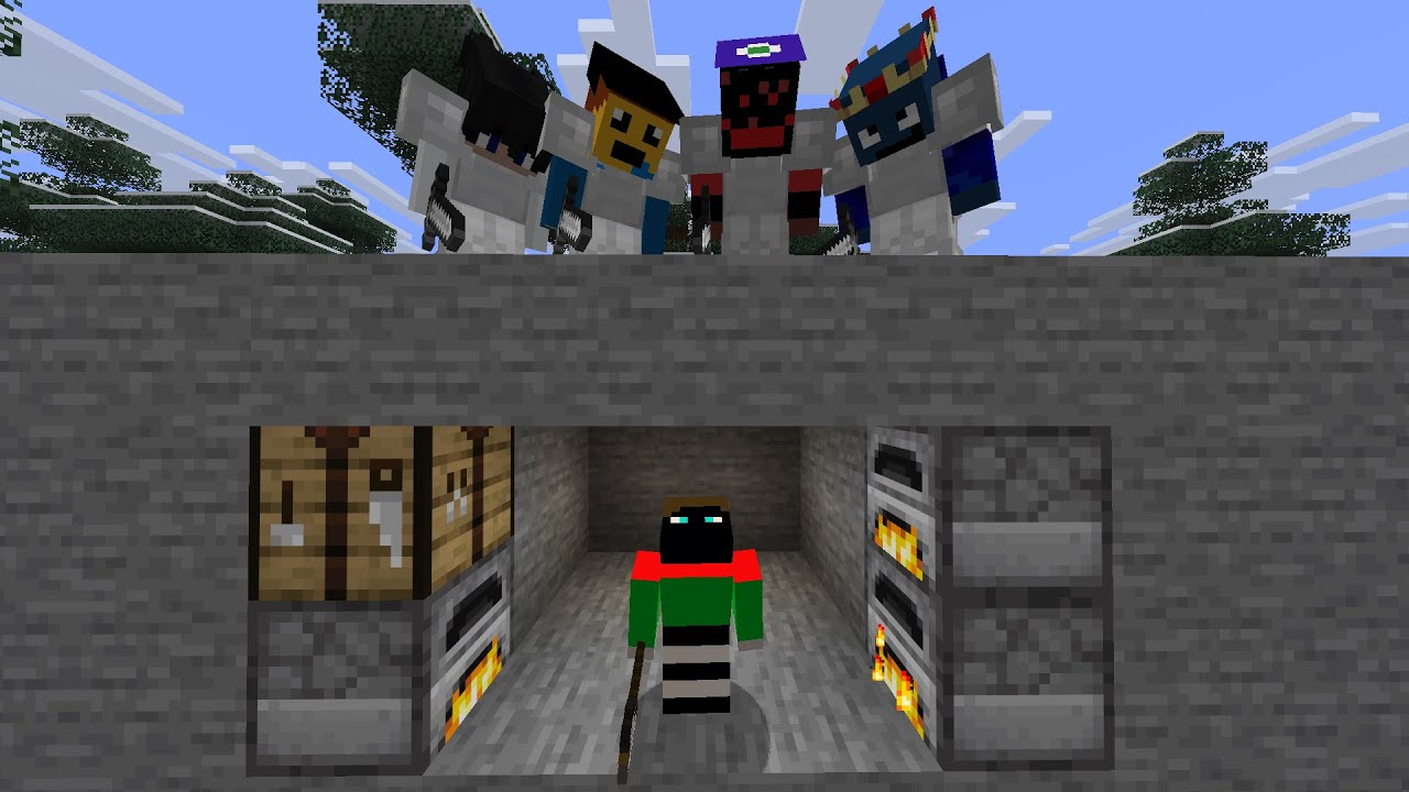 Minecraft Speedrunner VS 4 Hunters REMATCH