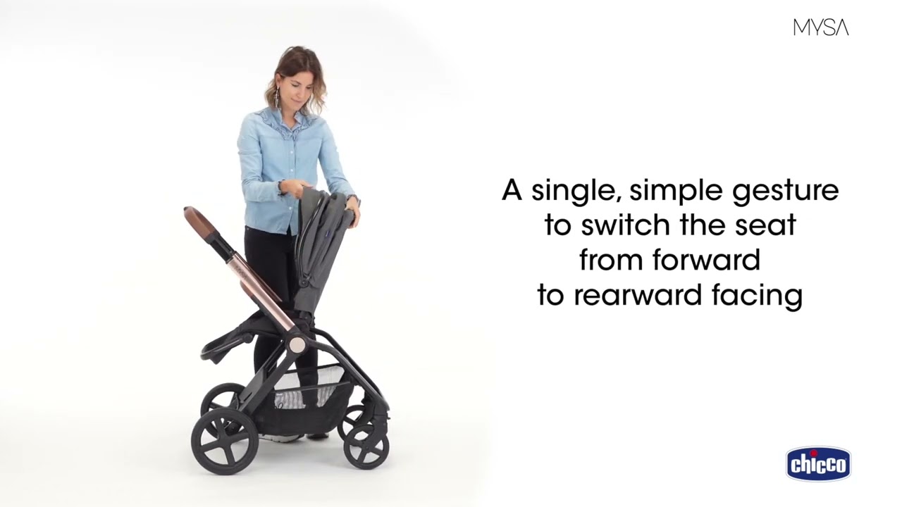 Chicco Mysa Stroller 0m-4y, Black Satin