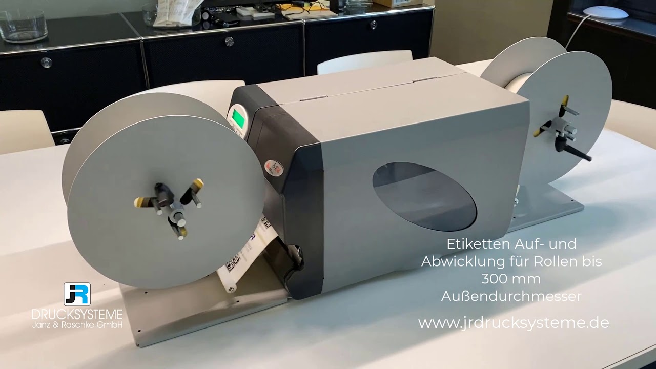 Etikettendrucker NOVEXX 64-04 mit Aufwickler und Abwickler