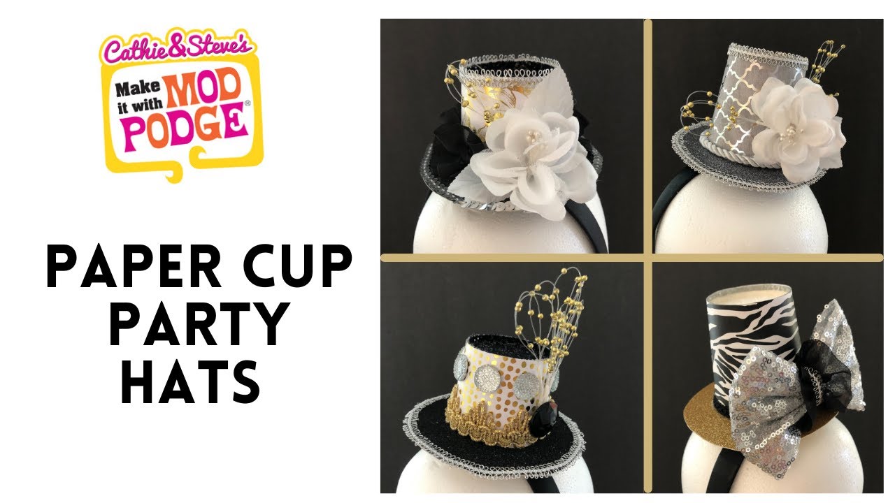 DIY Paper Cup Party Hats for NYE