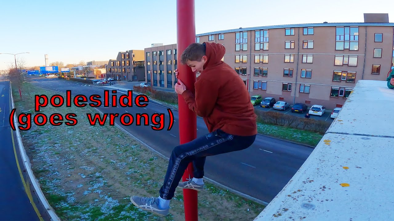 He MISSED his foot on the POLE!! (DANGEROUS) - SPRINGBROS #30