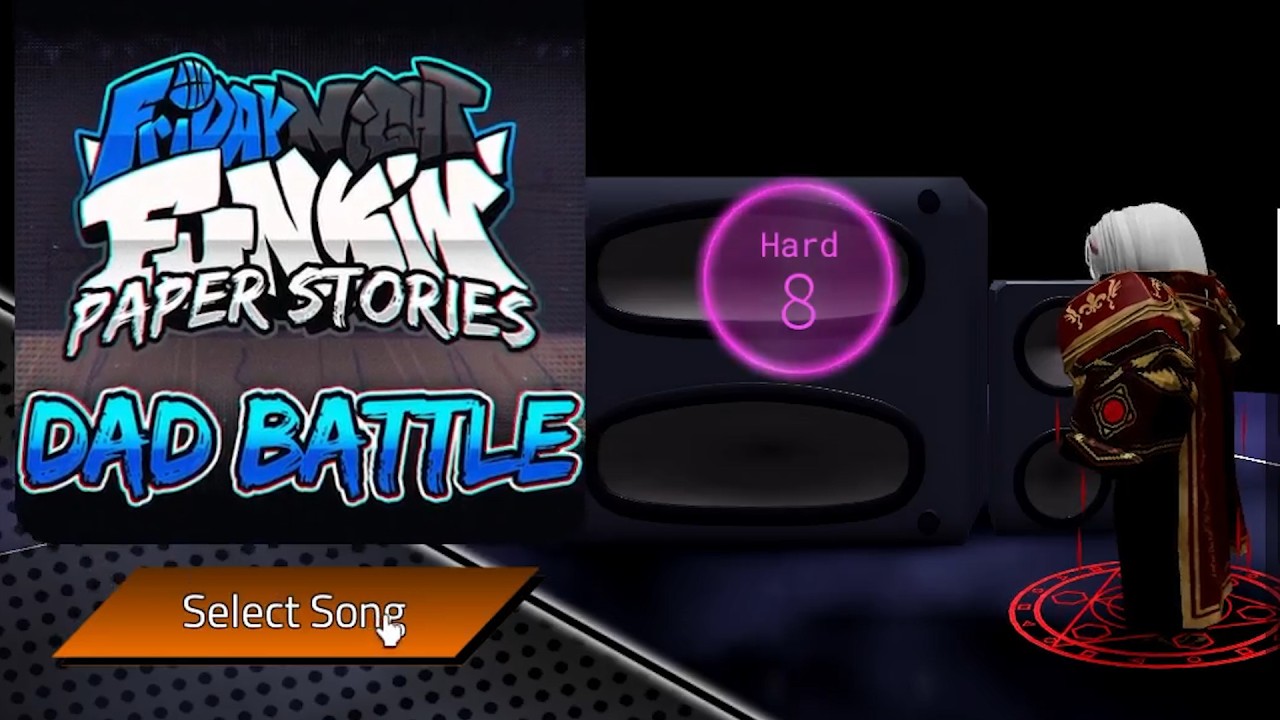 FNF: Misc. FNF - Dad Battle [Paper Mix] [Roblox : Basically-FNF-Remix]