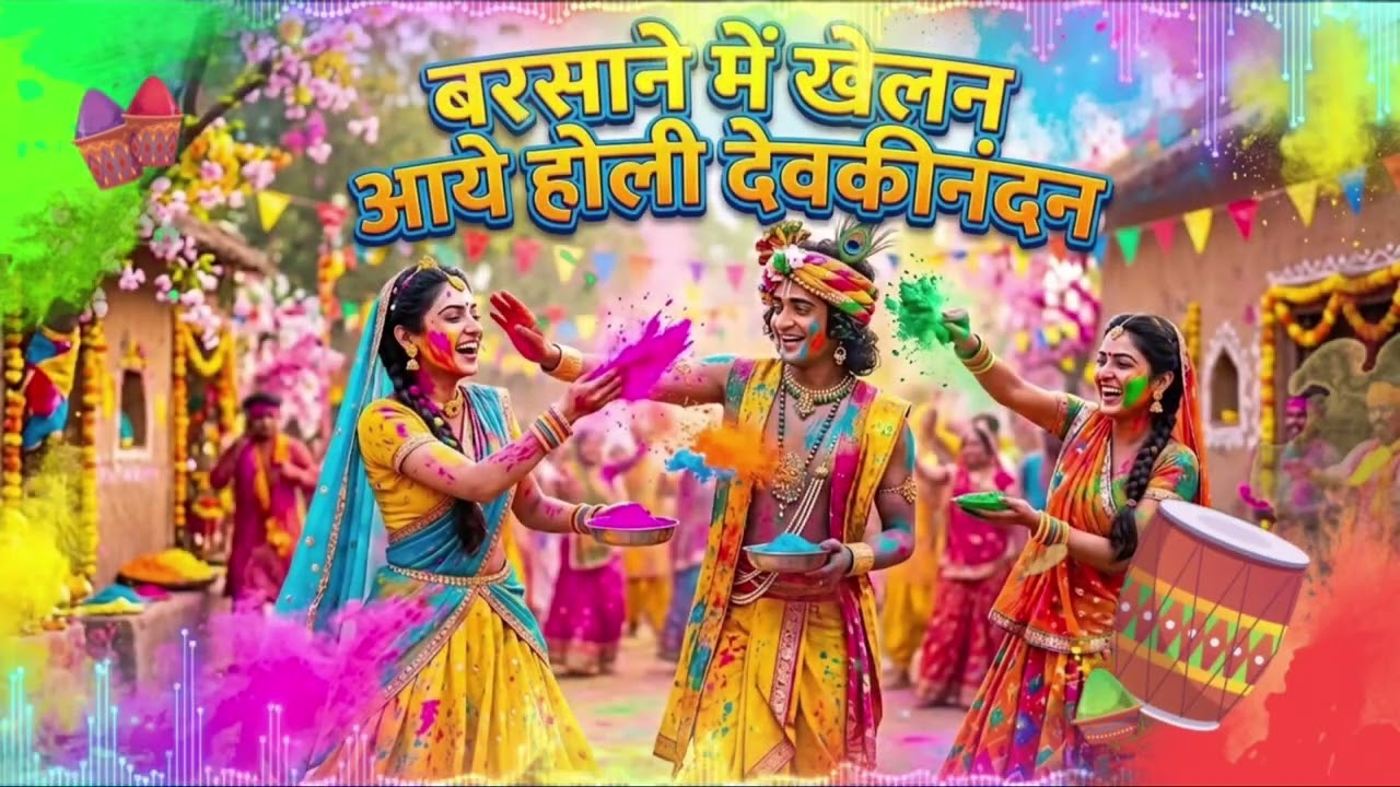 Barsane me khelan aaye Holi Devkinandan | बरसाने में खेलन आये होली देवकीनंदन | Radha Krishna Holi