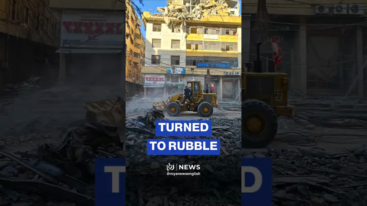 Destruction after heavy overnight &lsquo;Israeli&rsquo; strikes on south Beirut