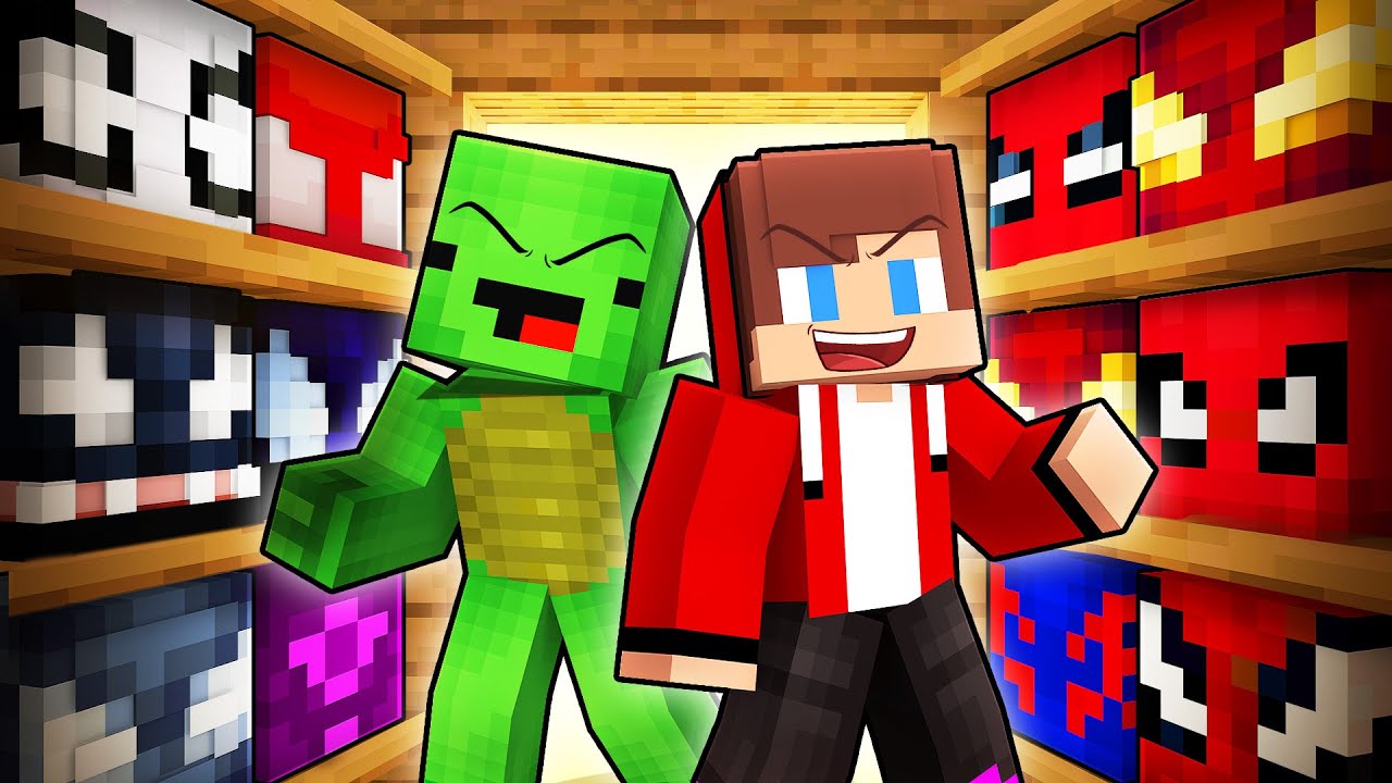 JJ and Mikey: VENOM vs SPIDER-MAN Skin Battle in Minecraft - Maizen