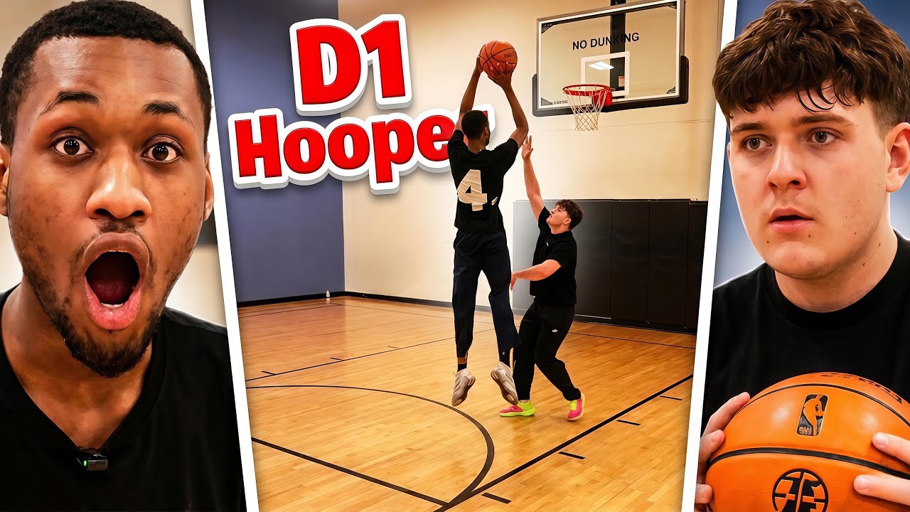 6,7 D1 HOOPER VS RANKED 6,2 GUARD PLAYS FOR 100$ ( GETS PHYSICAL) 