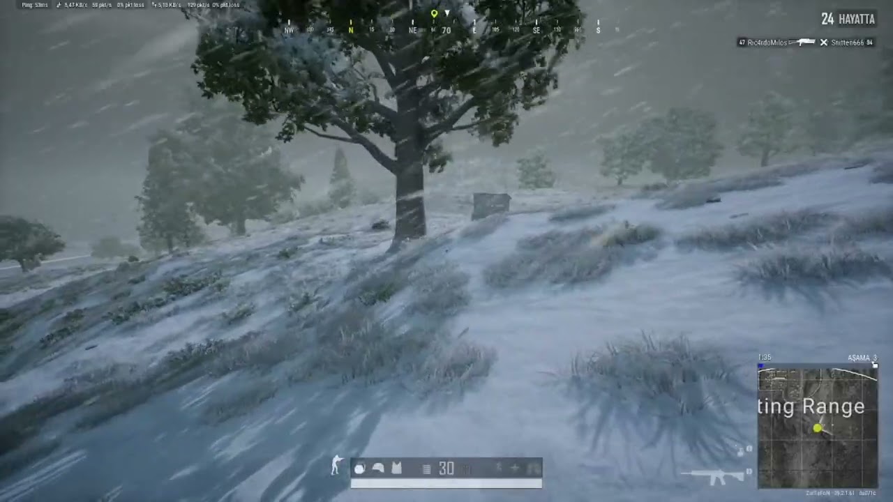 Walking Under Heavy Snowfall ❄️☃️ (ASMR)(PUBG)