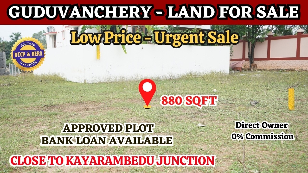 Guduvanchery Direct Owner Property For Sale | Very Low Budget Plots Sale - Urgent Sale