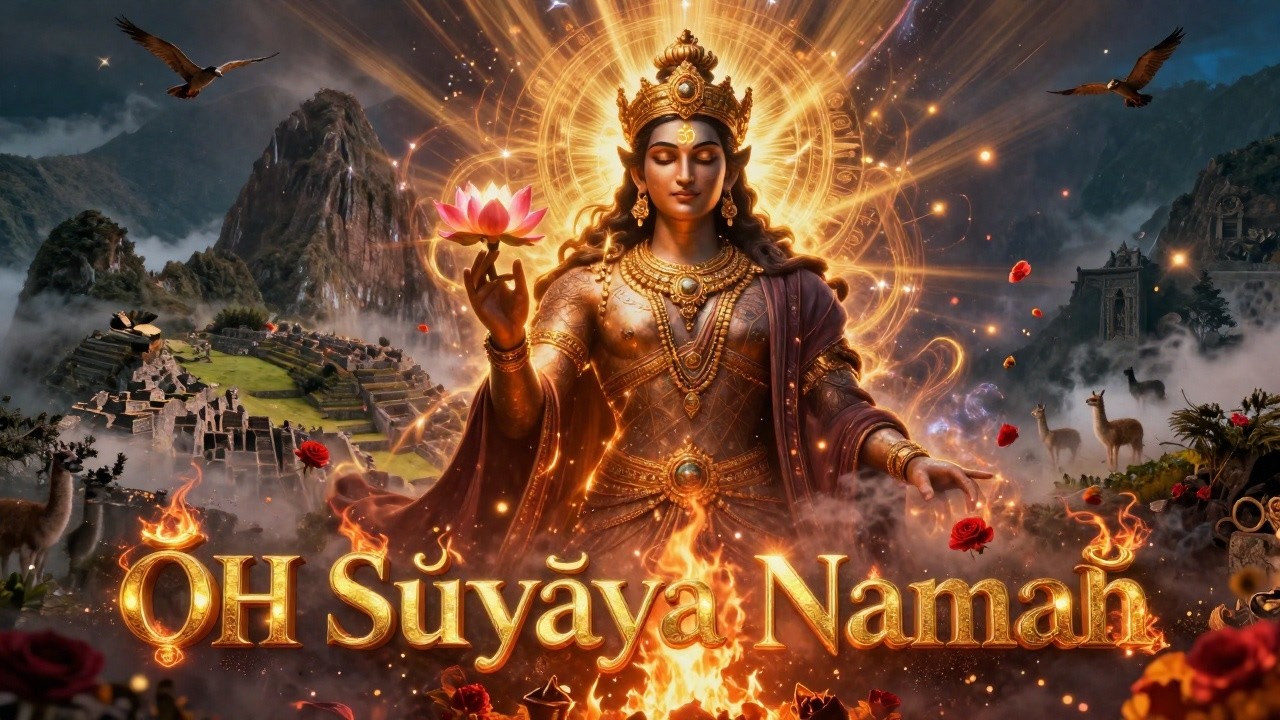 🙏 Universal Divine Bliss: Om Suryaya Namah for Prosperity