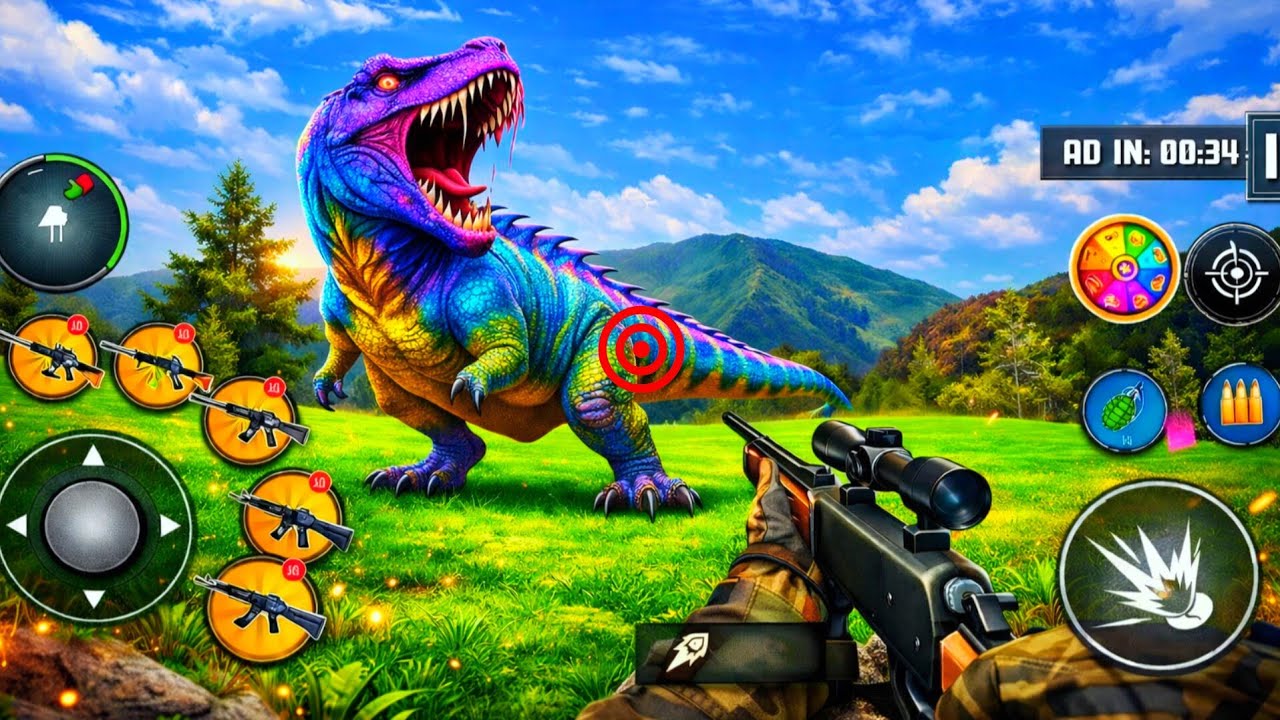 Dino Hunter 3D Hunting Game: Survive Among the Dinosaurs: New Android Gameplay 